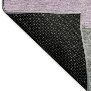 HomeRoots 10' X 14' Stylish Plum and Gray Abstract Washable Area Rug for Indoor and Outdoor Spaces 689702