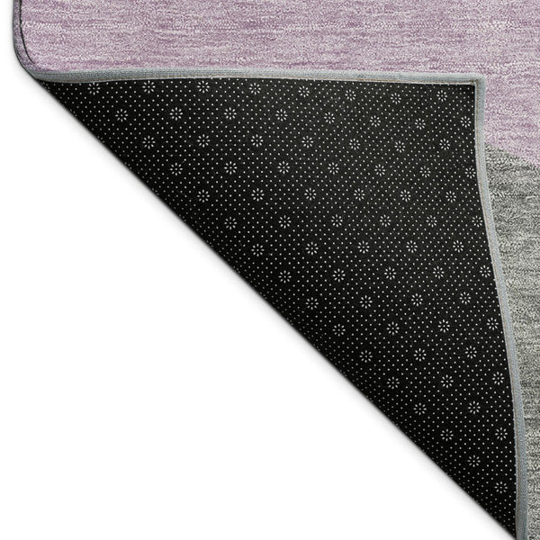HomeRoots 10' X 14' Stylish Plum and Gray Abstract Washable Area Rug for Indoor and Outdoor Spaces 689702