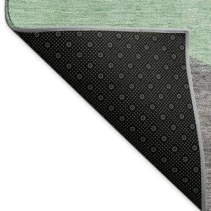 HomeRoots 5' X 8' Sage And Beige Abstract Area Rug - Washable, Durable Design for Indoor & Outdoor Spaces 689704