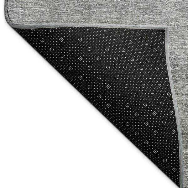 HomeRoots 8' Teal Blue and Gray Round Indoor-Outdoor Area Rug - Durable, Washable, Modern Geometric Design 689711
