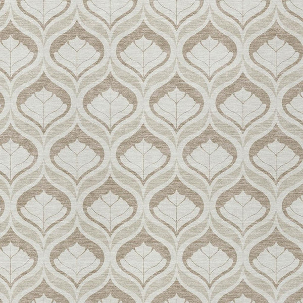 HomeRoots 10' Beige and Taupe Geometric Washable Area Rug for Indoor/Outdoor Use - Durable, Stylish & Easy Care 689720