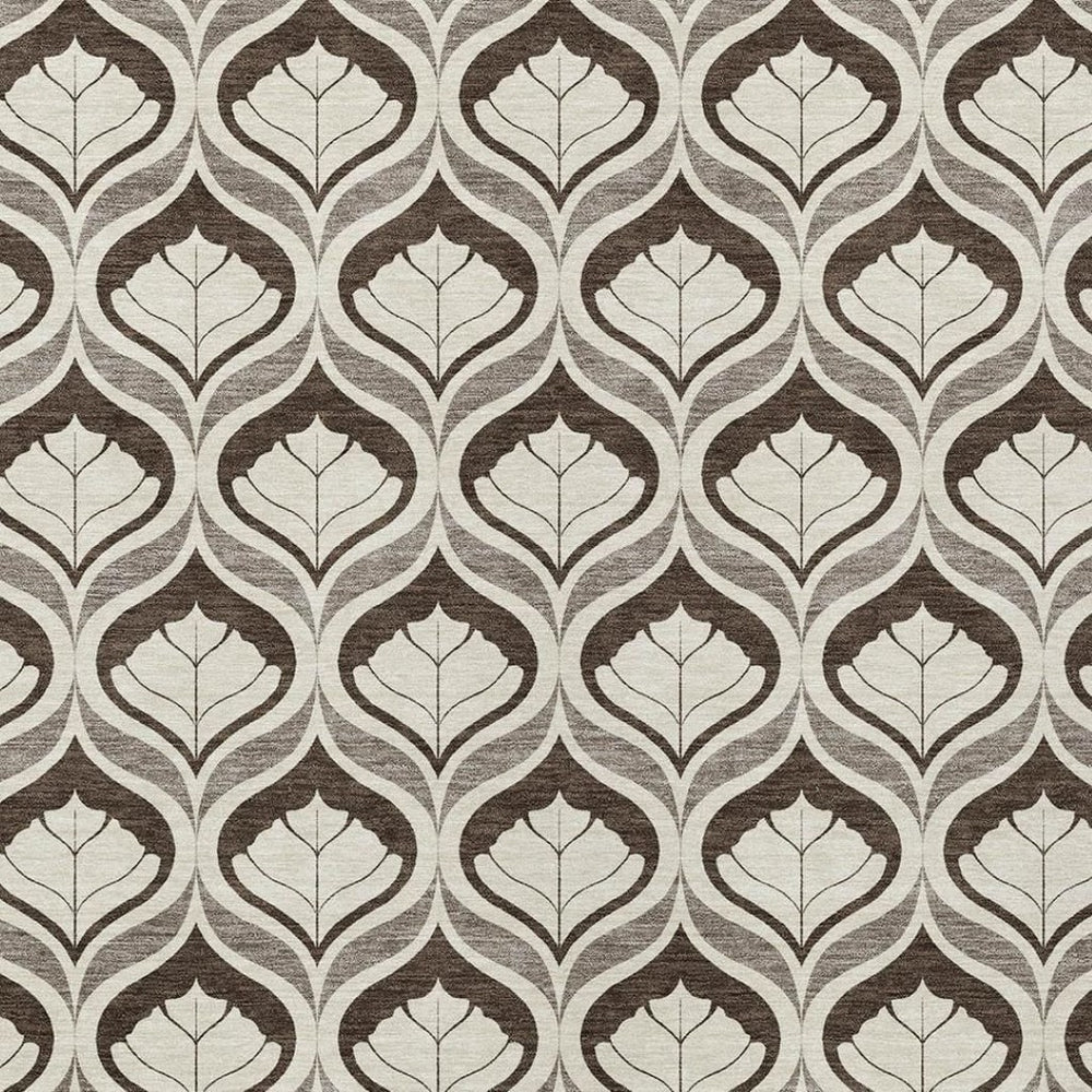 HomeRoots 8' X 10' Stylish Brown and Beige Geometric Area Rug - Washable, Durable, Indoor/Outdoor Versatile Design 689730