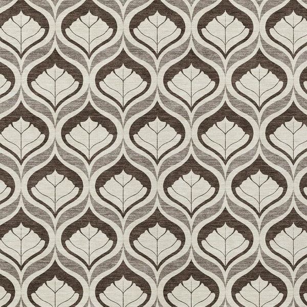 HomeRoots 8' X 10' Stylish Brown and Beige Geometric Area Rug - Washable, Durable, Indoor/Outdoor Versatile Design 689730