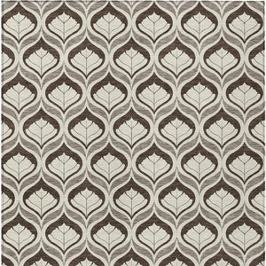 HomeRoots 8' X 10' Stylish Brown and Beige Geometric Area Rug - Washable, Durable, Indoor/Outdoor Versatile Design 689730