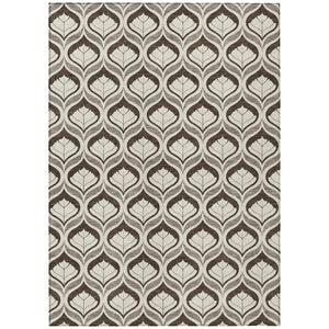 HomeRoots 8' X 10' Stylish Brown and Beige Geometric Area Rug - Washable, Durable, Indoor/Outdoor Versatile Design 689730