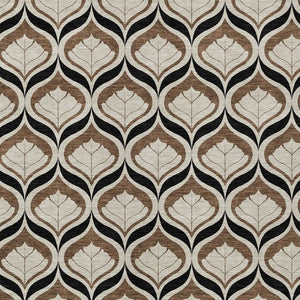 HomeRoots 9' Geometric Chocolate Beige and Brown Washable Area Rug for Indoor & Outdoor Durability and Style 689755