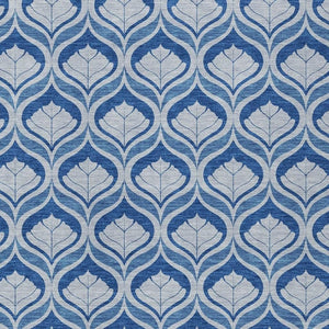 HomeRoots 5' X 8' Navy Blue & Sky Blue Geometric Area Rug - Durable, Washable, Stylish for Indoor & Outdoor Use 689764