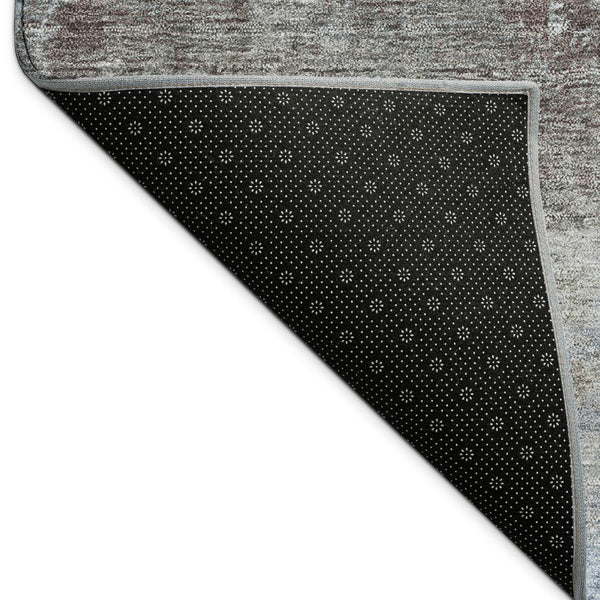 HomeRoots 5' Blue and Beige Geometric Indoor Outdoor Area Rug - Durable, Washable, Perfect for High-Traffic Spaces! 689794