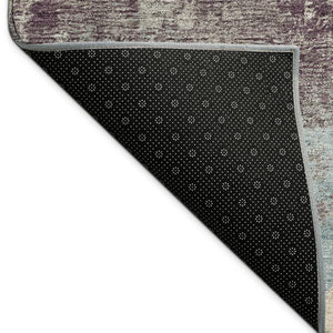 HomeRoots 8' X 10' Geometric Washable Area Rug in Beige, Teal Blue & Gold - Durable, Stylish Indoor/Outdoor Accent 689814