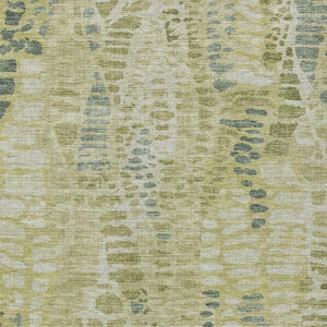 HomeRoots 5' X 8' Artichoke Green Abstract Area Rug - Stylish, Washable, Durable for Indoor & Outdoor Use! 689818