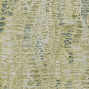 HomeRoots 10' X 14' Stylish Artichoke Green & Beige Abstract Washable Area Rug for Indoor/Outdoor Use 689822