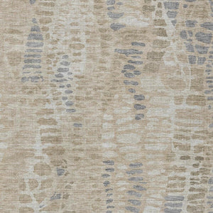 HomeRoots 8' X 10' Beige And Gray Abstract Rug - Washable, Stylish, Durable for Indoor & Outdoor Spaces 689826