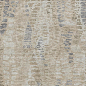 HomeRoots 9' X 12' Beige and Gray Abstract Area Rug - Washable, Durable, Indoor/Outdoor, Perfect for High-Traffic Spaces! 689827