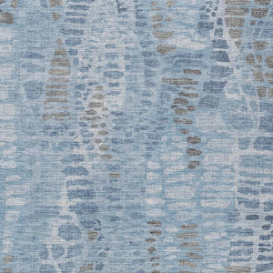 HomeRoots 8' X 10' Denim Blue & Ivory Abstract Area Rug - Durable, Washable, Stylish for Indoor & Outdoor Use 689832