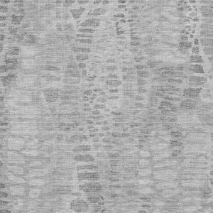 HomeRoots 5' X 8' Gray and Silver Abstract Area Rug - Stylish, Washable, Durable for Indoor & Outdoor Spaces 689836