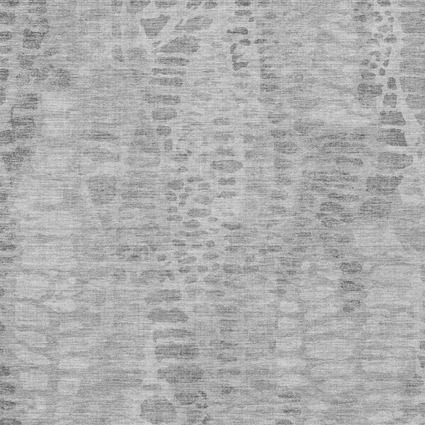 HomeRoots 5' X 8' Gray and Silver Abstract Area Rug - Stylish, Washable, Durable for Indoor & Outdoor Spaces 689836