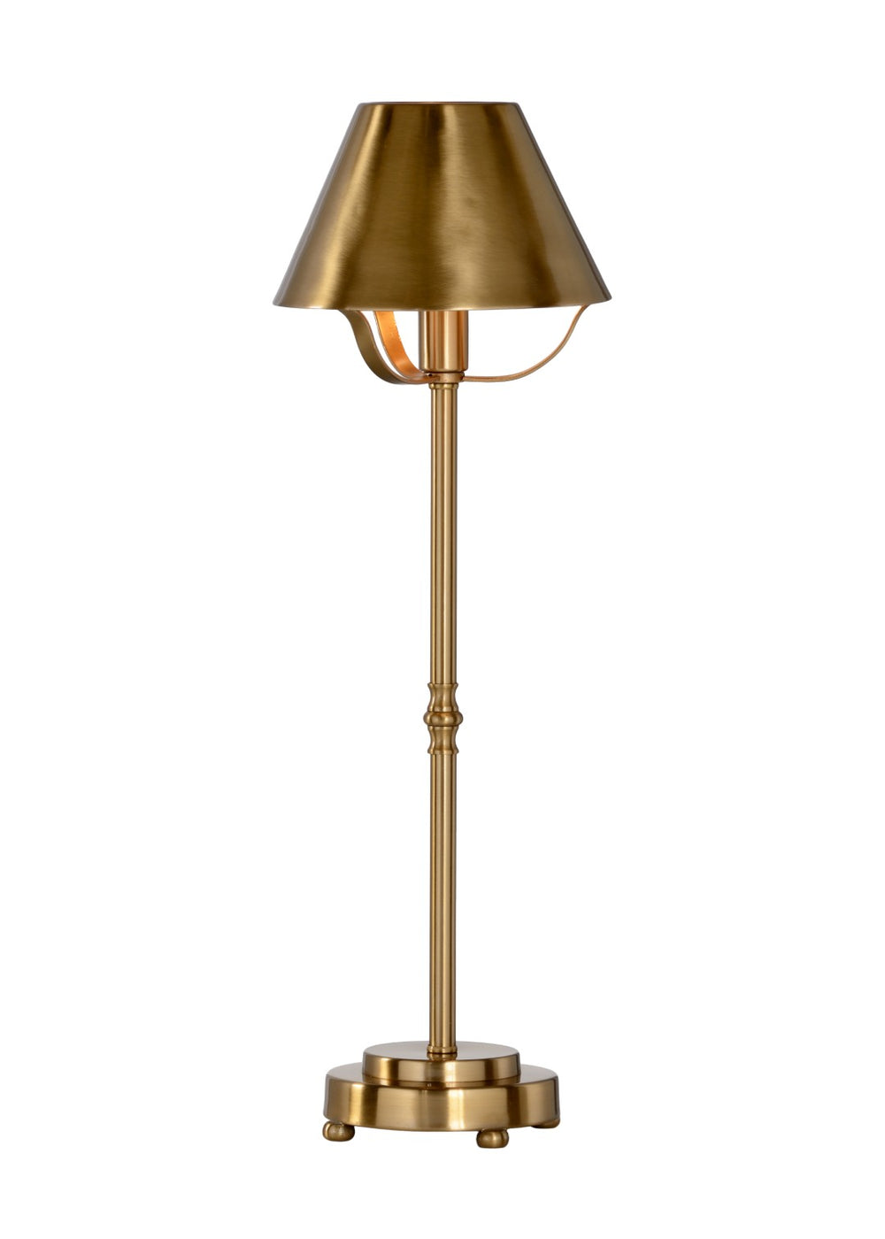 Chelsea House Hayes Antique Brass Table Lamp With Column Base And Matching Shade — 24" Tall, Timeless Ambient Light 68984