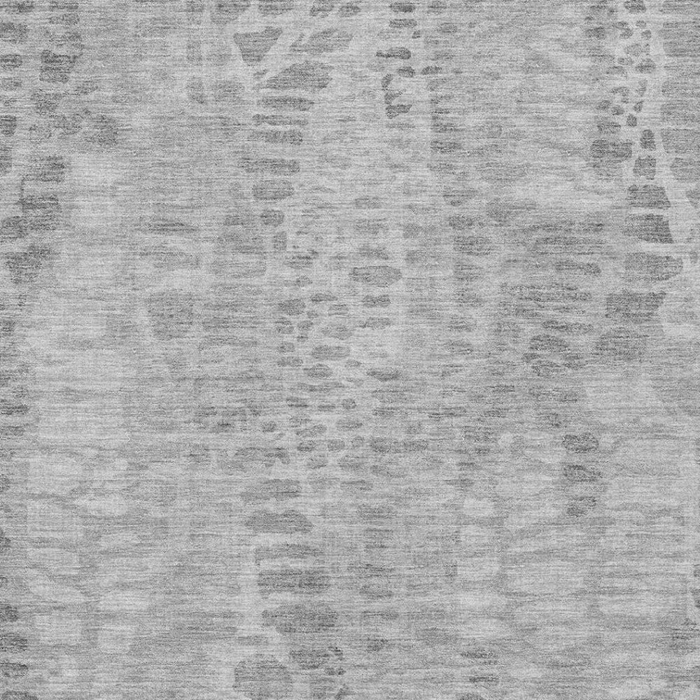 HomeRoots 10' Gray and Silver Abstract Washable Area Rug for Indoor & Outdoor Use - Durable & Stylish Option 689840