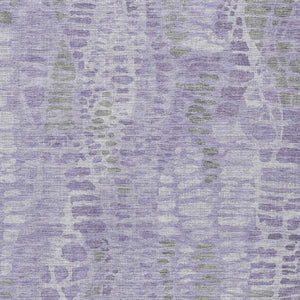 HomeRoots 10' Purple and Gray Abstract Area Rug - Durable, Washable Indoor/Outdoor Design for High-Traffic Spaces 689846