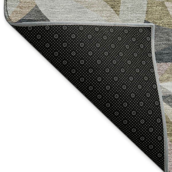 HomeRoots 10' Khaki and Brown Floral Area Rug - Washable Indoor/Outdoor Design for High-Traffic Spaces, 10x14 ft. 689870