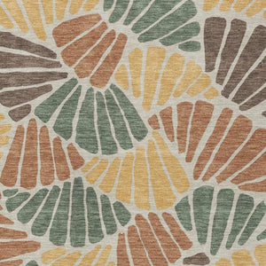 HomeRoots 10' X 14' Artichoke Green Floral Indoor Outdoor Area Rug – Durable, Washable & Stylish for Any Space! 689882
