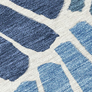 HomeRoots 9' Blue Gold and Ivory Floral Washable Area Rug - Durable, Stylish Indoor/Outdoor Design for Any Space 689899