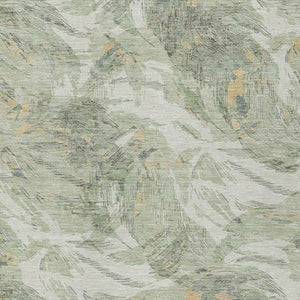 HomeRoots 5' X 8' Vibrant Lime Green & Ivory Floral Washable Rug for Indoor/Outdoor Spaces - Durable & Stylish 689944