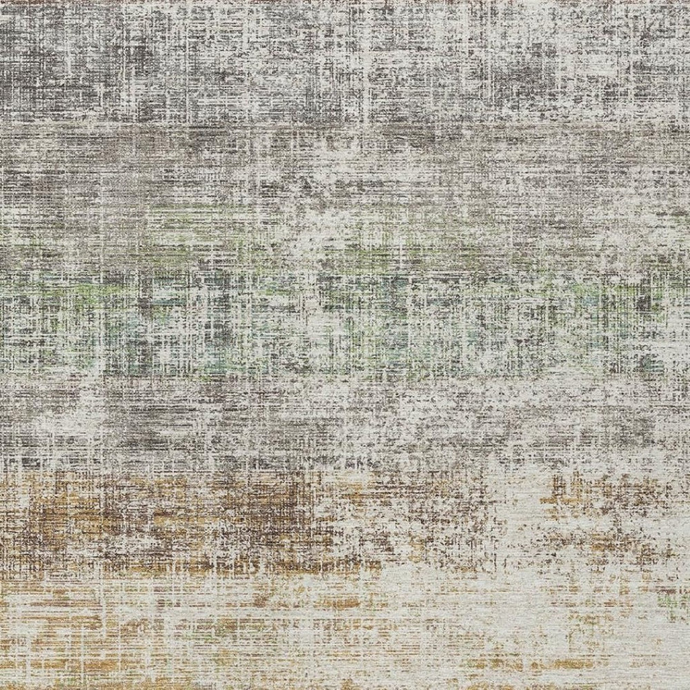 HomeRoots 10' Beige and Brown Striped Washable Area Rug - Durable Indoor/Outdoor Design for Busy Homes 689996