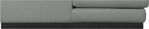 Johanna Grey Linen Textured Fabric 3-Piece Sectional 689Grey-Sectional Meridian Furniture
