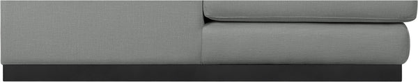 Johanna Grey Linen Textured Fabric 3-Piece Sectional 689Grey-Sectional Meridian Furniture