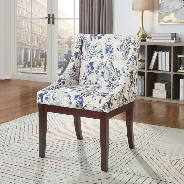 OSP Home Furnishings Monarch Dining Chair Paisley Blue
