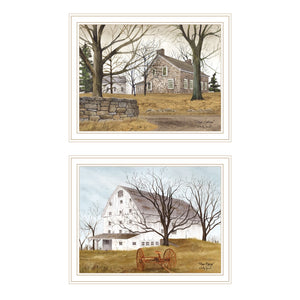 English Elm Trendy Decor 4u Billy Jacobs Farmhouse Wall Art Set Framed Pastoral Prints B067P254095
