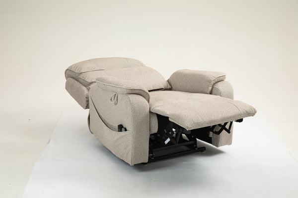English Elm Lounge Electric Lift Chair – 180° Recline, Dual Remotes, Storage Pockets, Ideal For Elderly Comfort W547S00056