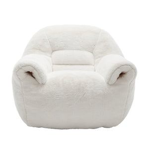 English Elm Bean Bag Chair - Plush Faux Fur Sofa With Back Support, Lightweight & Stylish Seating For All Ages W2200P326887