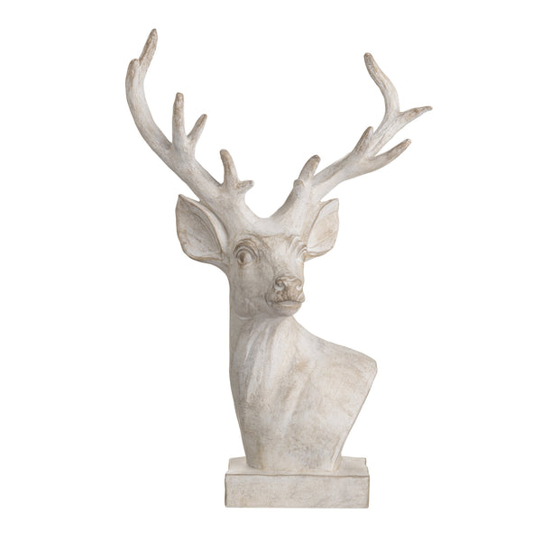 Crestview Collection White Hart Sculpture - Elegant Crestview Design In Exquisite China - Perfect Home Accessory Decor   Cvdzep063