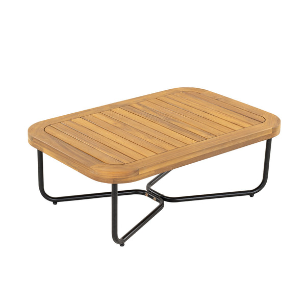 English Elm Christopher Knight Home® - Lucca Hand-Woven Acacia Outdoor Loveseat and Coffee Table Set with Water-Repellent Cushions, Durable Metal Frame Grey,Teak N773P248910G