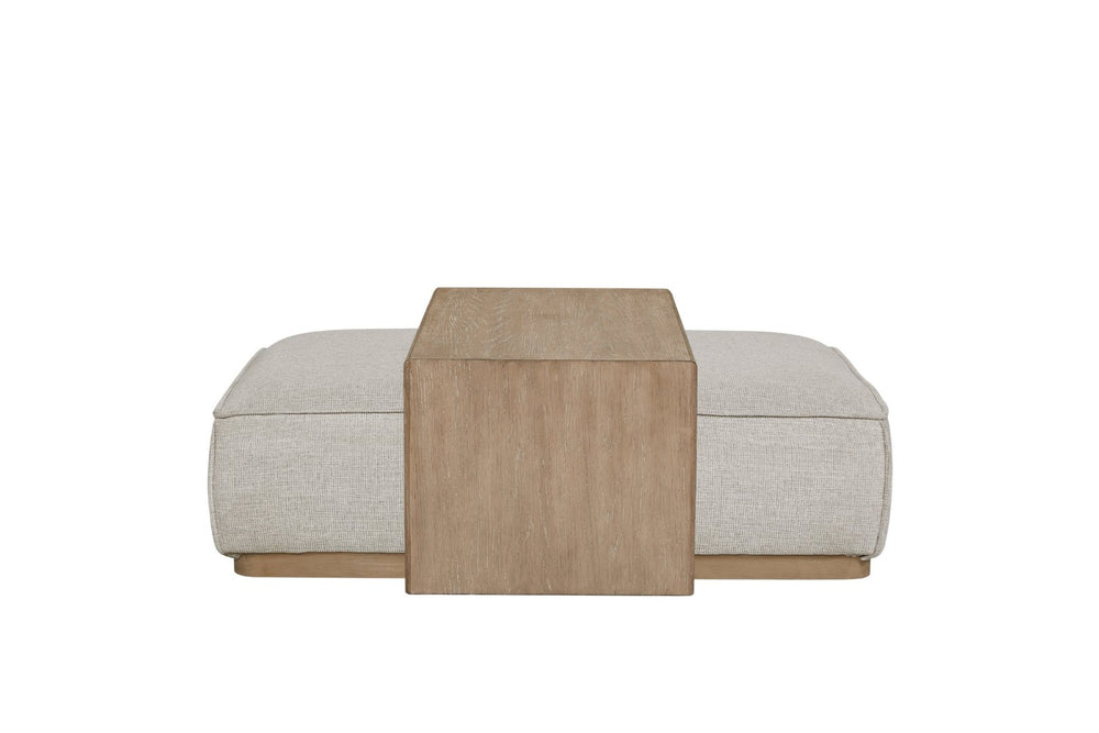 English Elm Ottoman & Tray Table - Versatile Gray Upholstered Design For Stylish Living Room Comfort & Functionality B2699P298405-GIGA