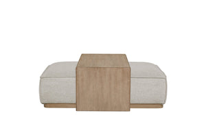 English Elm Ottoman & Tray Table - Versatile Gray Upholstered Design For Stylish Living Room Comfort & Functionality B2699P298405-GIGA