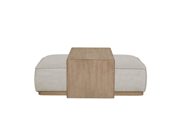 English Elm Ottoman & Tray Table - Versatile Gray Upholstered Design For Stylish Living Room Comfort & Functionality B2699P298405-GIGA