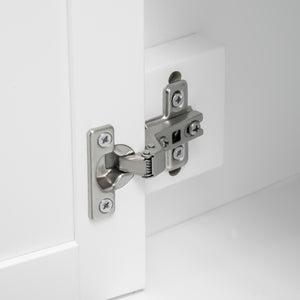 English Elm HOMCOM Modern Sideboard Buffet Cabinet with 2 Drawers, Adjustable Shelves, Anti-Tip Sturdy Storage White W2225P173873