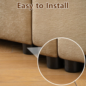 English Elm Elegant Camel Chenille Sofa With Modular Design, Hidden Storage, And Ottoman For Modern Living W714S01228