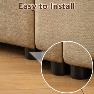 English Elm Stylish Camel Chenille 2-Seater Sofa With Hidden Storage, Ergonomic Design, And Modern Charm W714S01224-GIGA