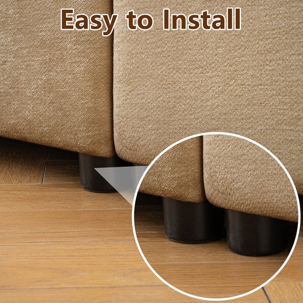 English Elm Modern 6-Piece Modular Sectional Sofa Camel Chenille with Cylindrical Support & Hidden Storage, Versatile Configurations W714S01234