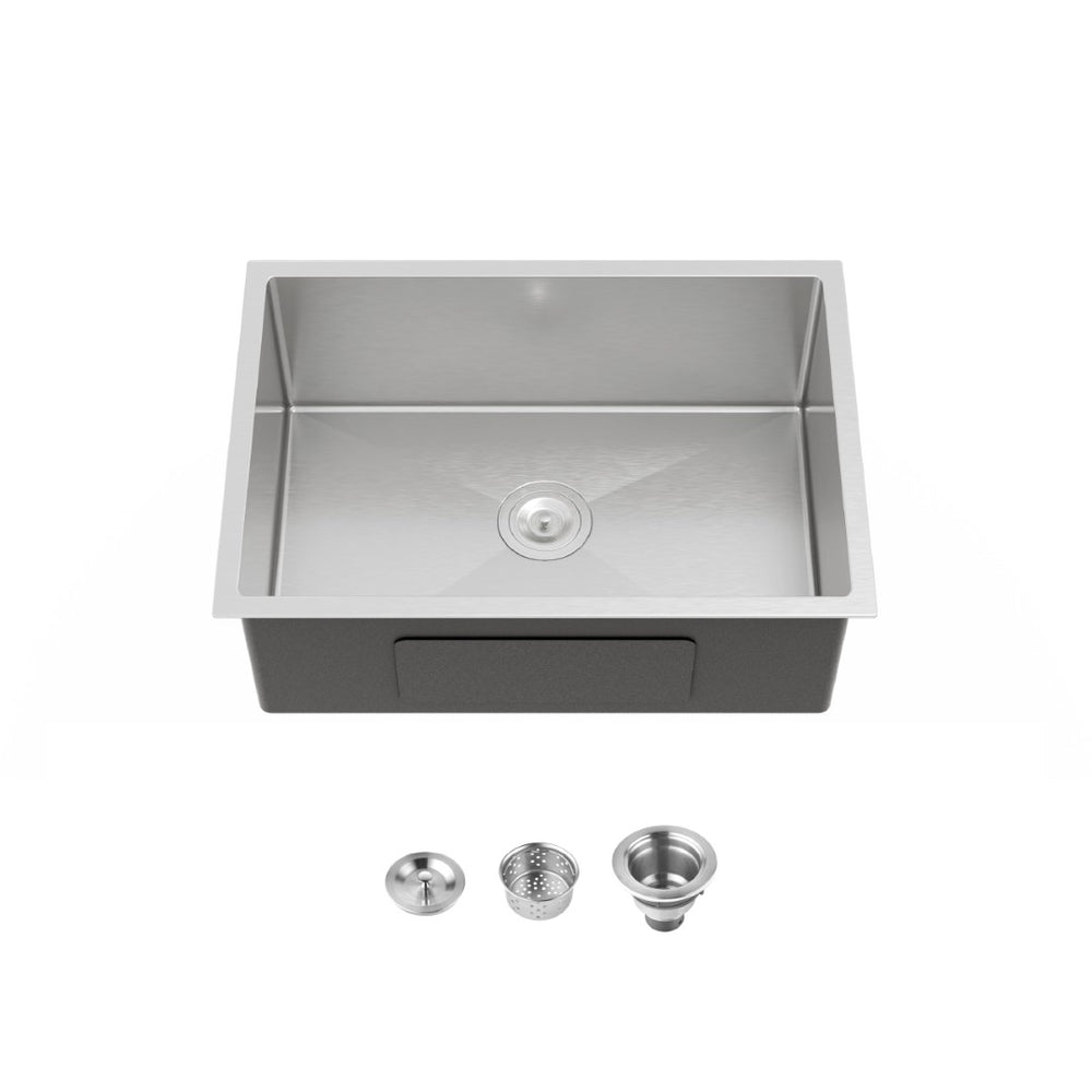 English Elm Stainless Steel Undermount Kitchen Sink Handmade 304 Grade Nano Gray Brushed Finish T3177P286043