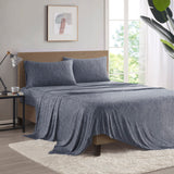 Urban Habitat Comfort Cool Jersey Knit Casual Nylon Blend Sheet Set UH20-2454 Navy