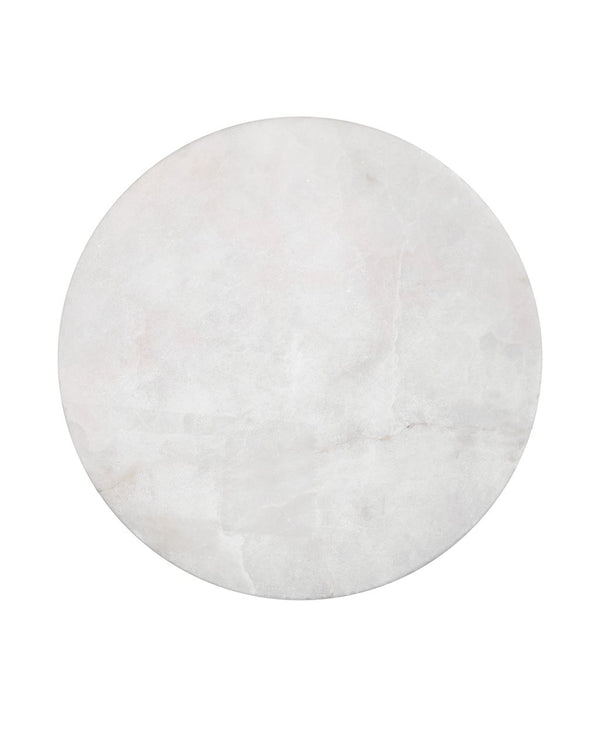 Currey & Company Eleanora Drinks Table - Elegant Alabaster & Brass Pedestal, Modern Design For Sophisticated Spaces White Alabaster ,Brass 3000-0320-currey-company