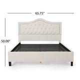 Christopher Knight Home® - Noble House - Dante Fully Upholstered Queen Sized Bed -Ivory