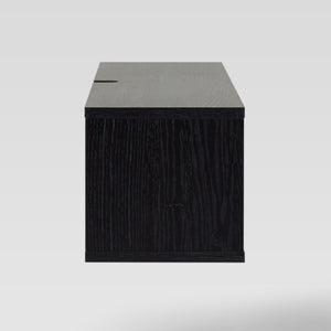 Hamkke 58" Floating TV Stand with Rattan Doors - Scandinavian Boho Design, Stylish Storage & Mounting