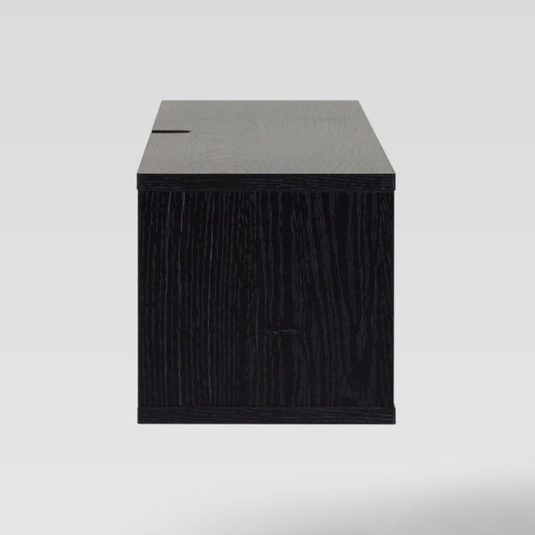 Hamkke 58" Floating TV Stand with Rattan Doors - Scandinavian Boho Design, Stylish Storage & Mounting