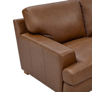 English Elm Leather Match Modular Sectional with Top-grain Upholstery and Flexible Open Plan Seating Dark Brown B2748S00028